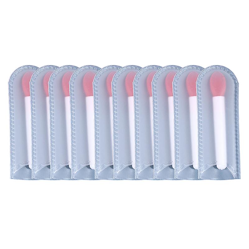 10pcs Portable Lip Gloss Applicator Multifunctional Silicone Lip Brushes