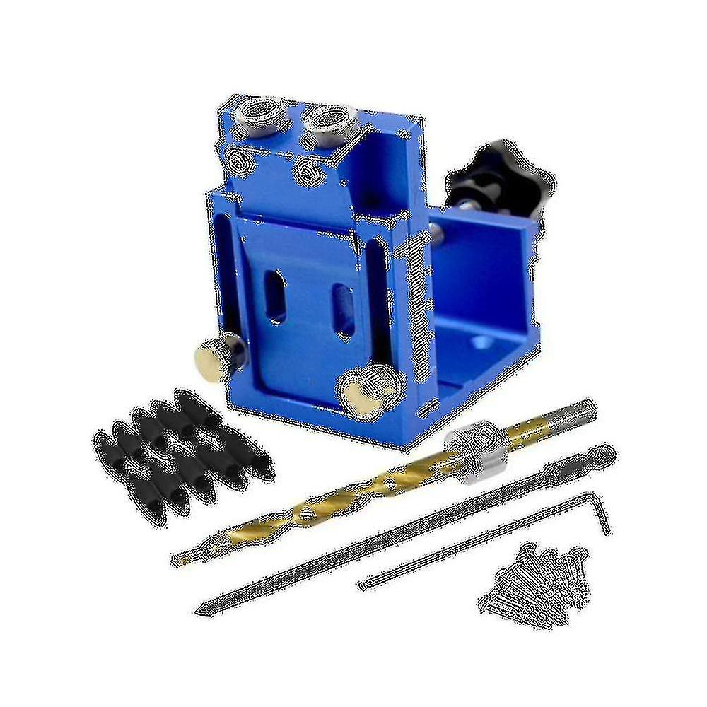 Pocket Hole Jig Kit, 15 Angled Woodworking Holes Locator, Drill Guide Jig Set W/2 Drill Bits For C