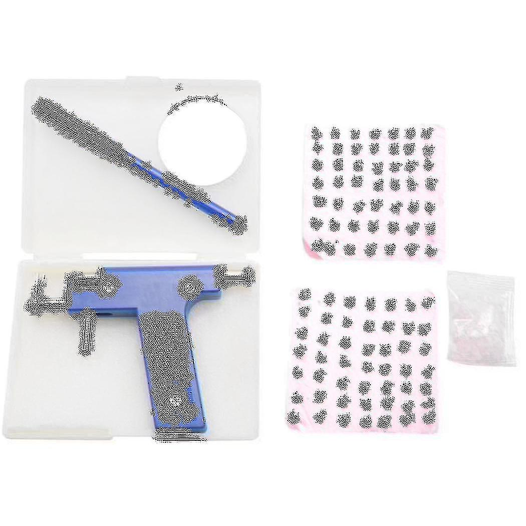 Pro Steel Ear Nose Navel Body Piercing Tool Kit 98pcs Instrument Studs Set Blue