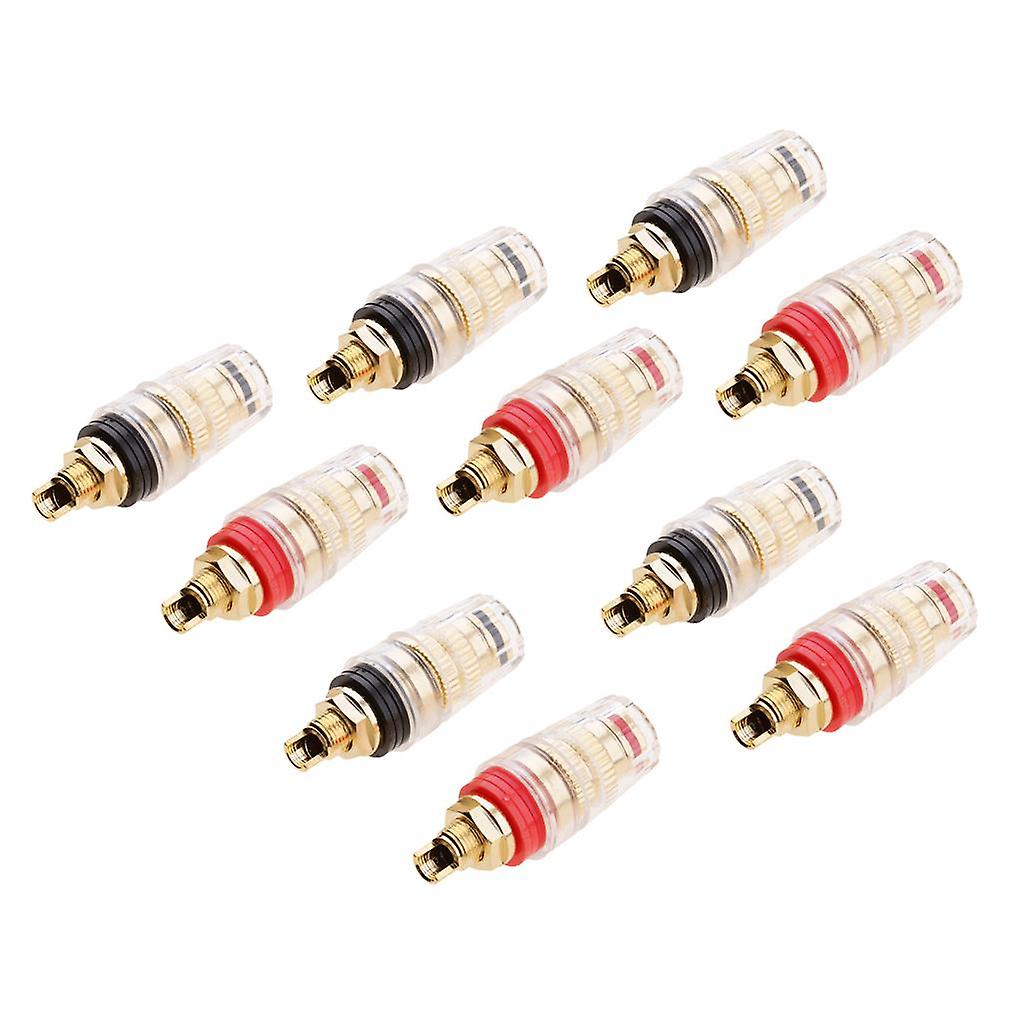 5pair Gold Plated Banana Plug Speaker Terminals Binding Posts