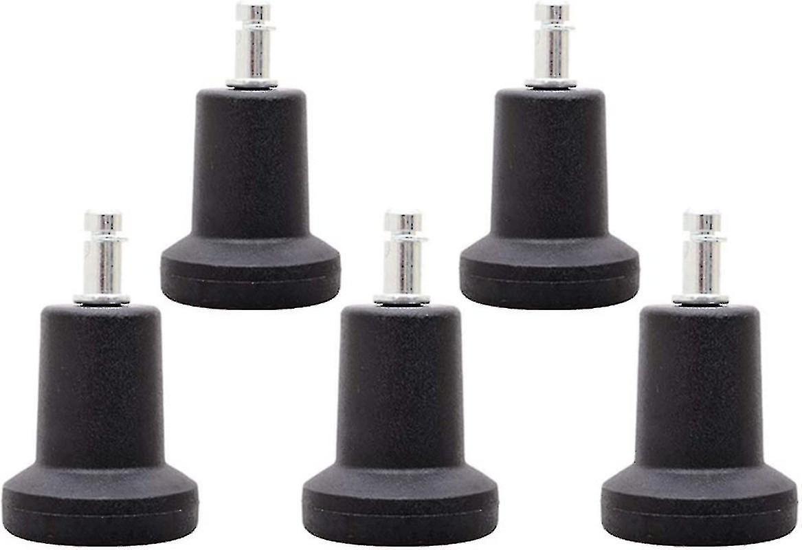 Office Chair 2 Inch Swivel Fixed Casters Plastic Slide Rail Chair Legs 5 Pieces(h-4)