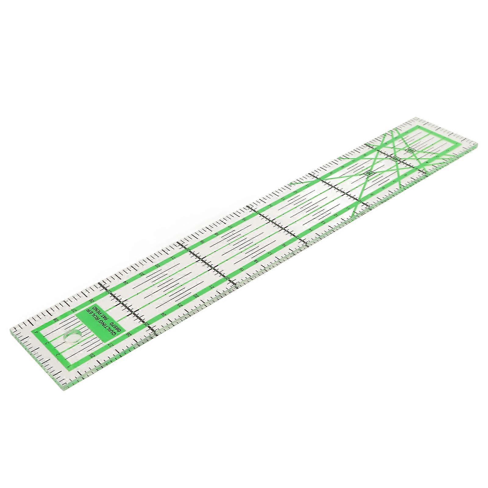 2 Pcs Quilting Ruler Acrylic Multifunctional Cloth Quilting Ruler Fabric Cutting Ruler for Home DIY Sewing