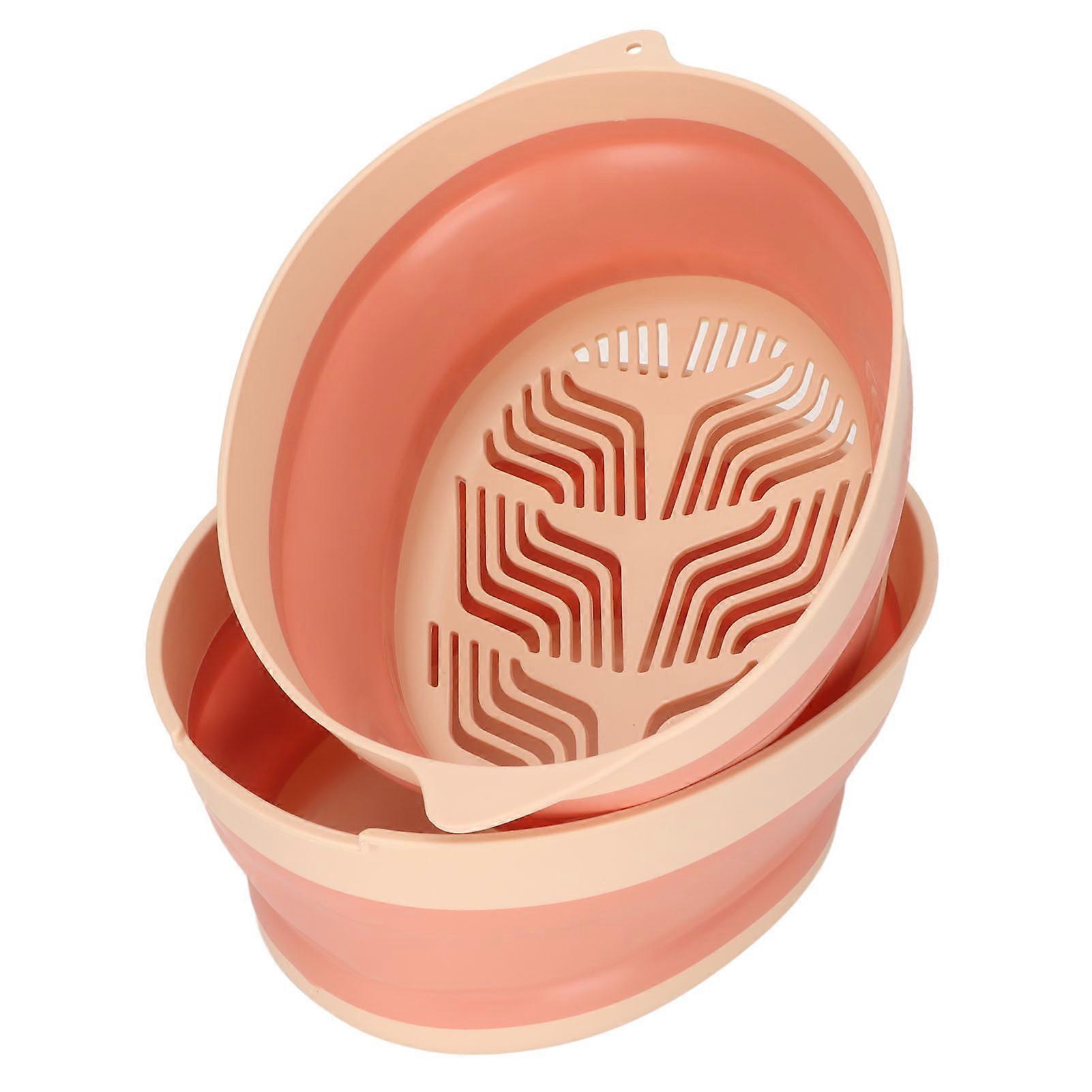 Double-Layer Foldable Drain Basket with Separate Design - Portable Storage Solution for Fruits and Vegetables - for Kitchen, Outdoor Adventures, and T