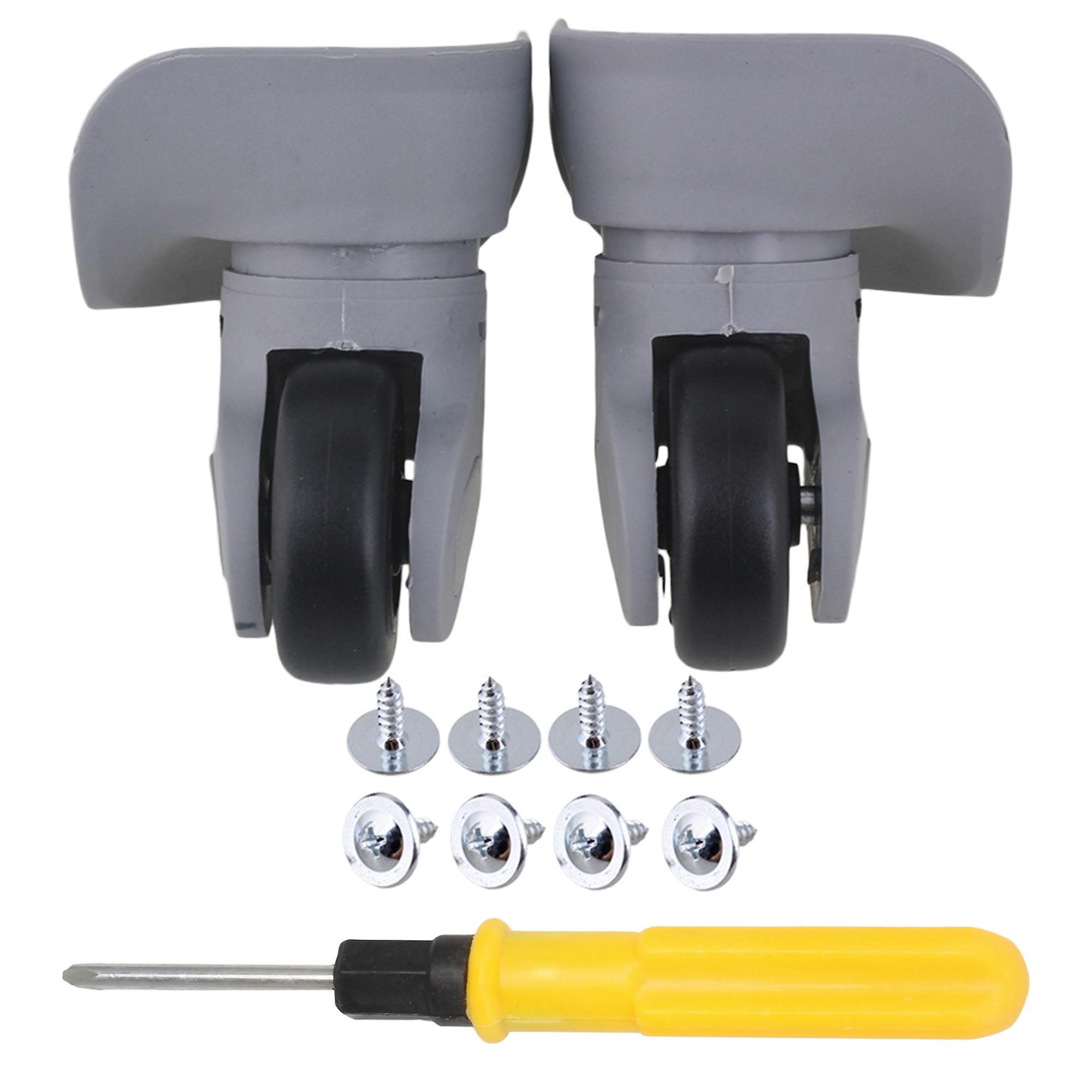 2xGrey 91x97x49mm DIY Luggage Swivel Wheel Replacement Left&Right