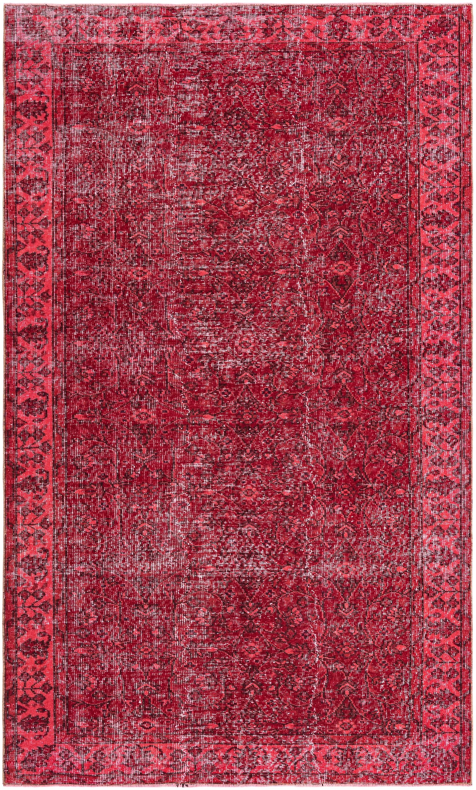 Hadorn Ultra Vintage 163x259 带红色手工火鸡地毯