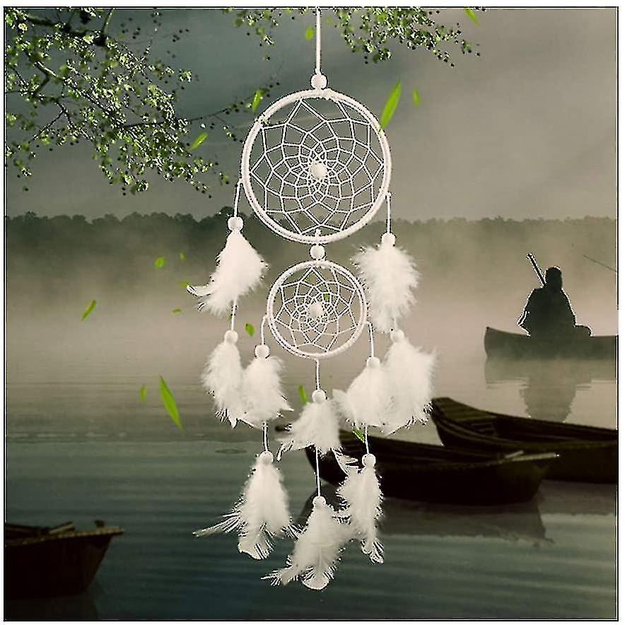 Catcher Circular Net With Feathers For Car Hanging Decoration Ornament Craft Gift,