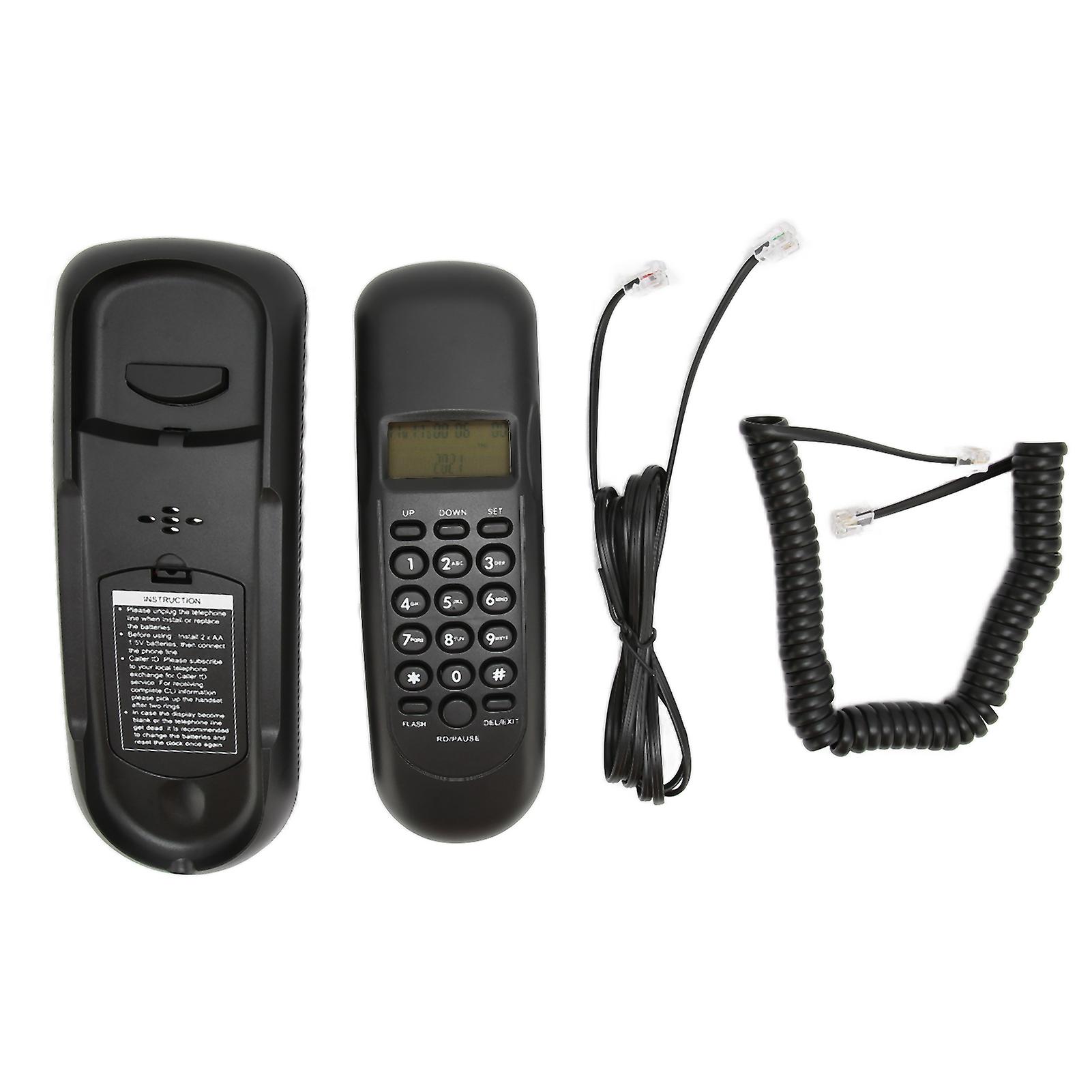 VTC‑50 Compact Wall Mounted Landline Phone with Caller ID and LCD Display for Home & Office