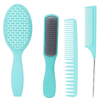 Hair Comb Set Four Types Multifunctional Hair Styling Brush Kit with Antislip Comfortable Handle