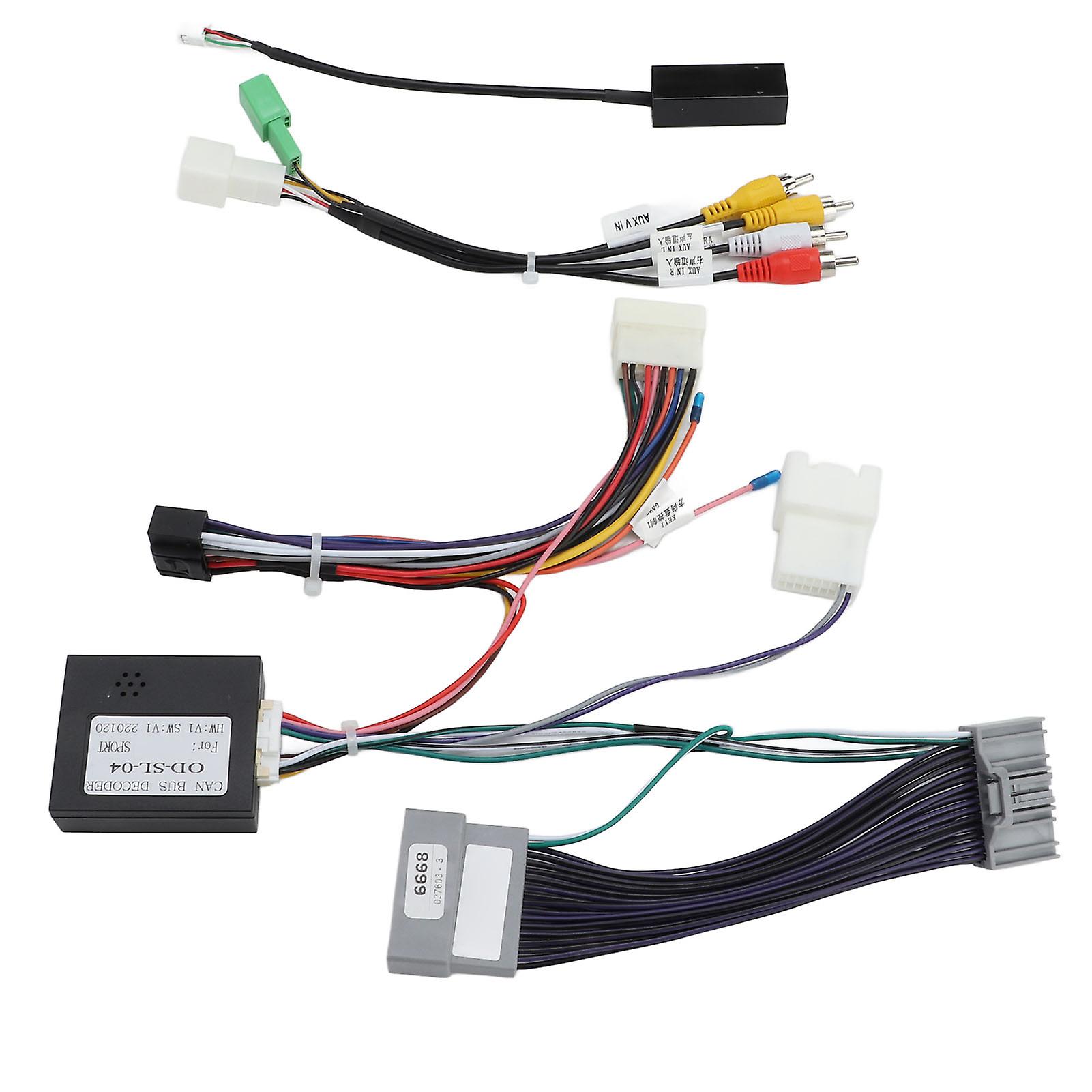 16 ピンカーオーディオ電源ケーブルアダプタ、 Canbus ボックス交換付き 三菱パジェロアウトランダー 4X4 2014-2020 用