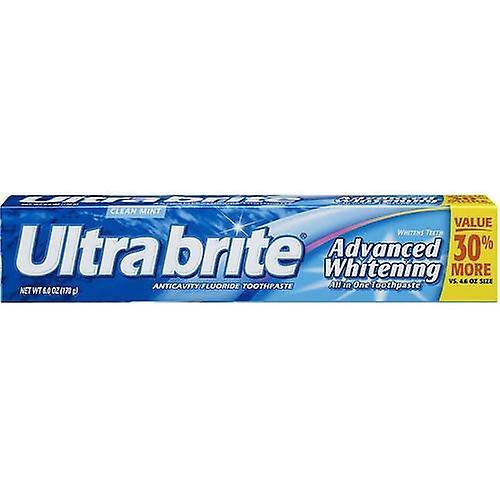 Ultra Brite Advanced Whitening Toothpaste, Clean Mint - 6.0 Ounce