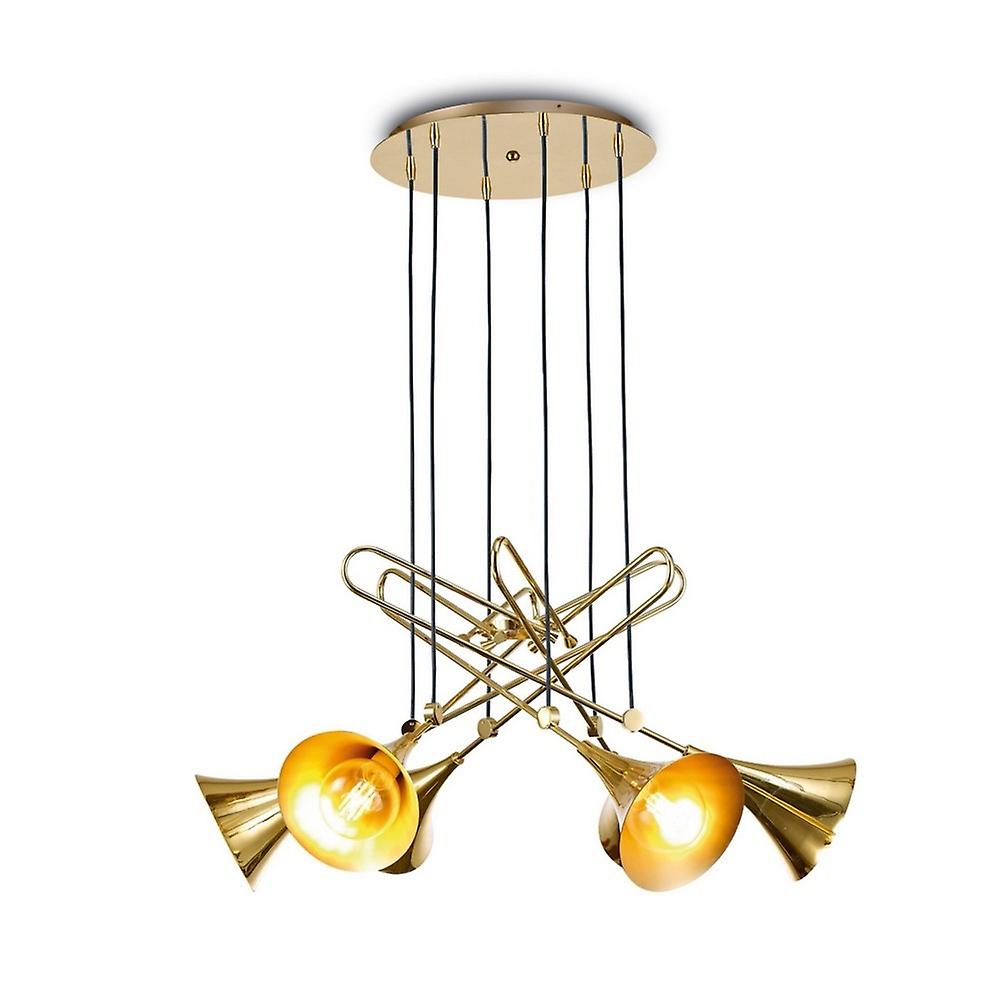 Inspired Mantra - Jazz Oro - Ceiling Cluster Pendant 6 Light E27, Gold