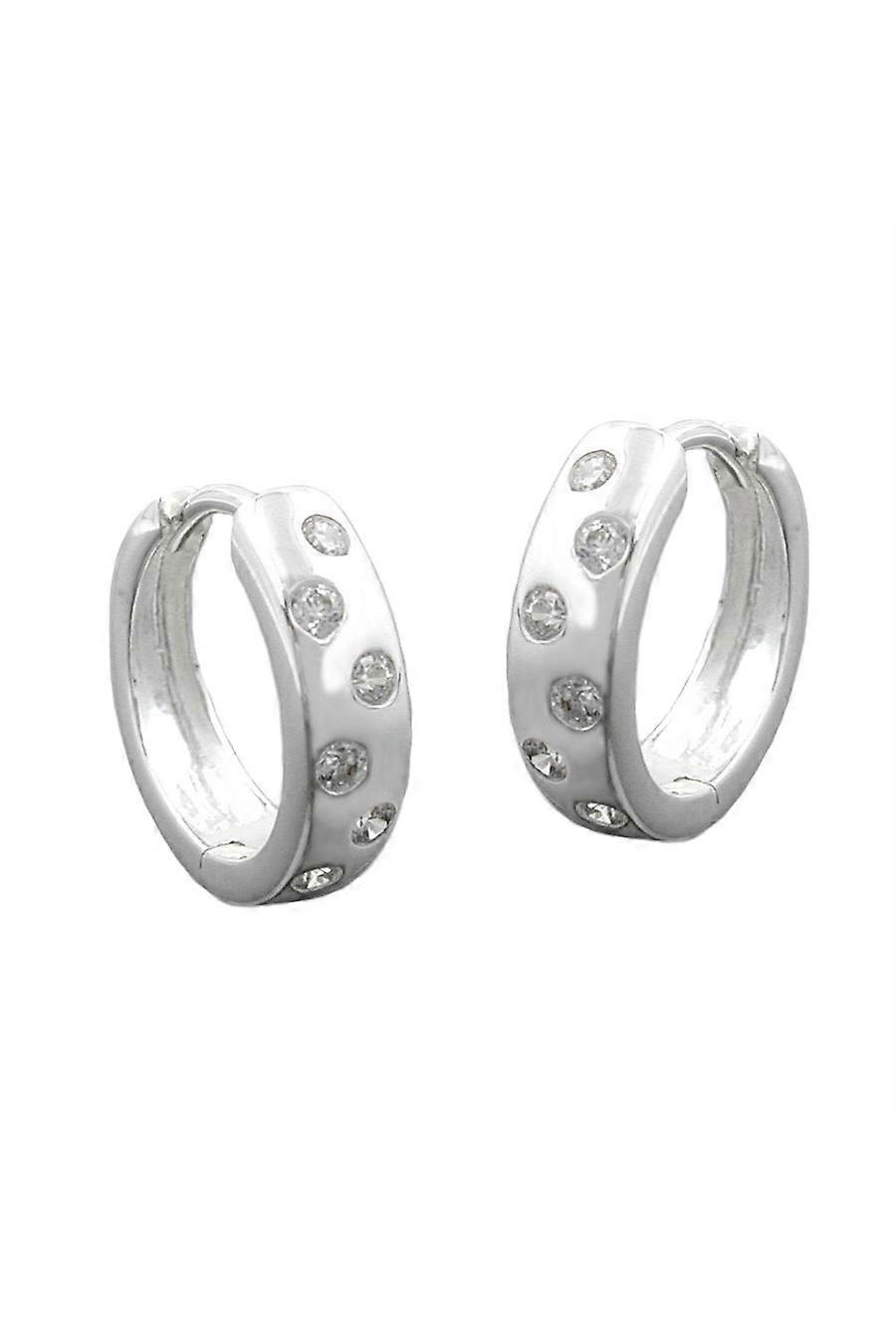 Hoop Earrings Zirconia Silver 925 - Gl93324