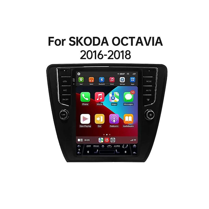 For Tesla style Carplay android auto For SKODA octavia 2016-2018 Car Android Radio Multimedia Video