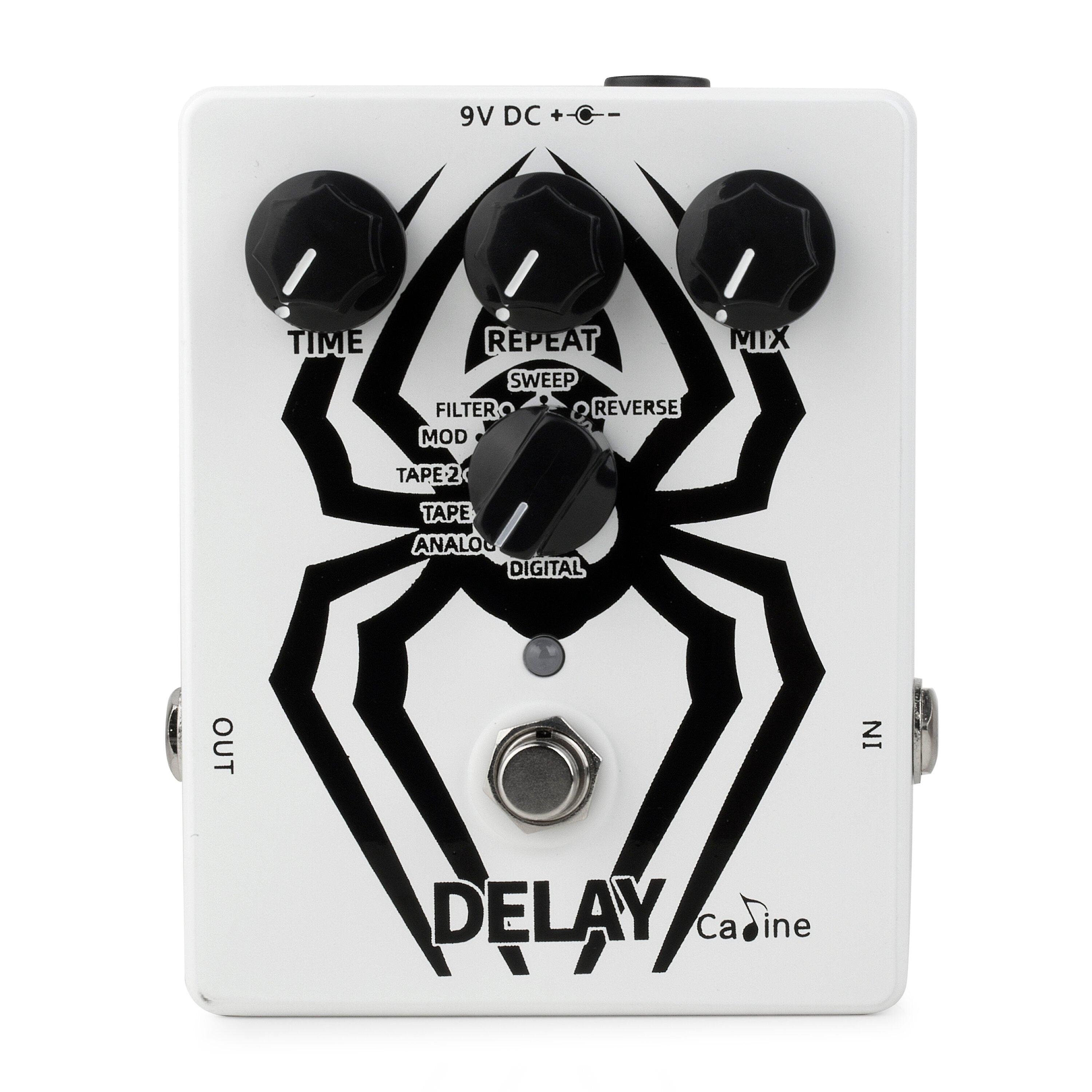 Multi-delay Aluminiumlegering Padel Gitarr Pedal True Bypass Pedal Gitarr Tillbehör