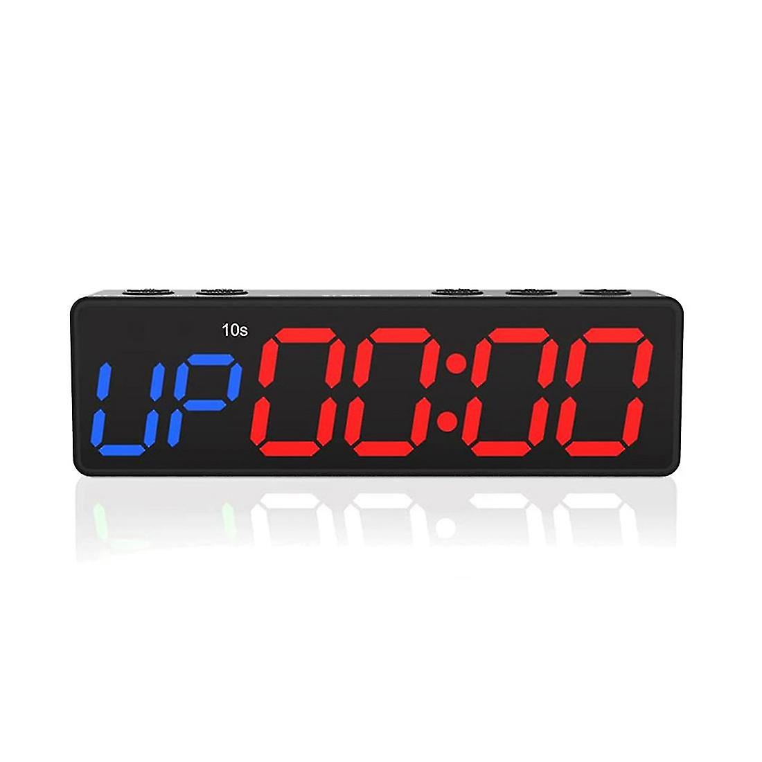 Workout Clock With Battery, Portable Mini Gym Timer With Built-in Magnet For Home Gym, Programmable Countdown/up Timer