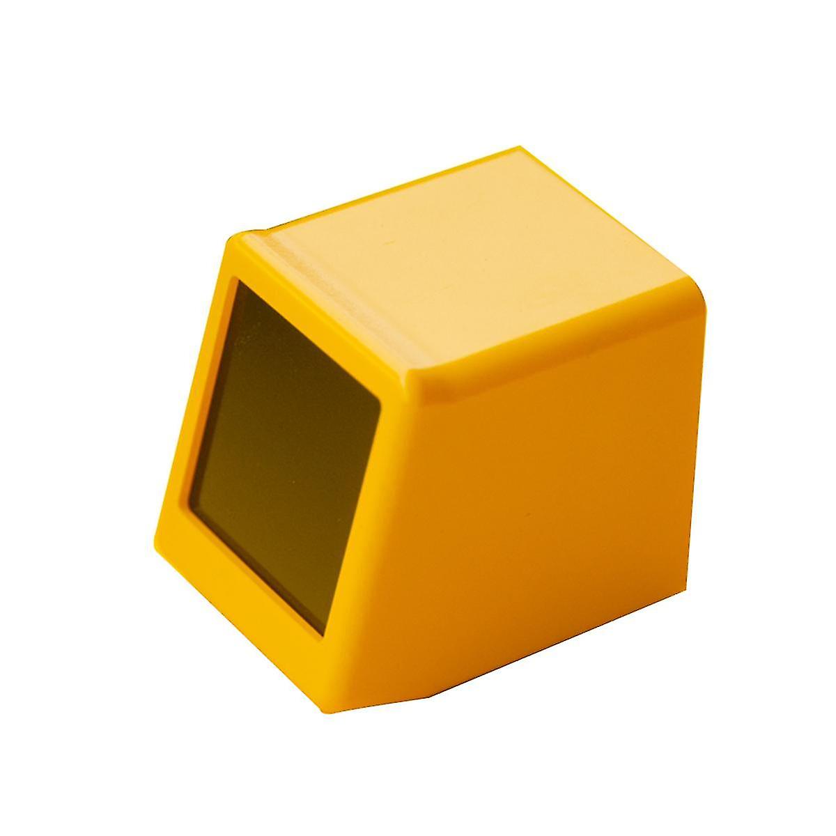 Smart Desktop LED LCD Digital WiFi Clock Electronic Thermometer Hygrometer Sensor Outdoor(Yellow)