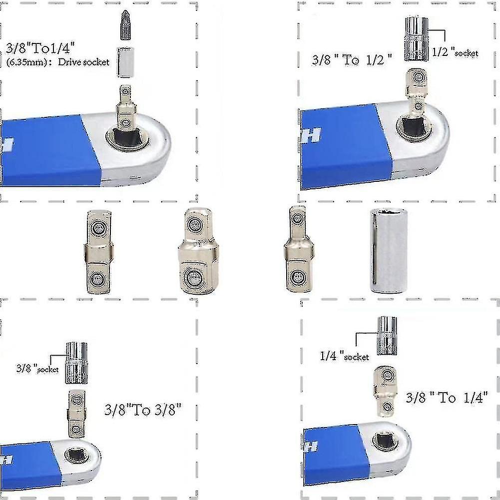 Offset Extension Wrench, 15.4in Pro Zero Offset Multifunctional Extension Wrench