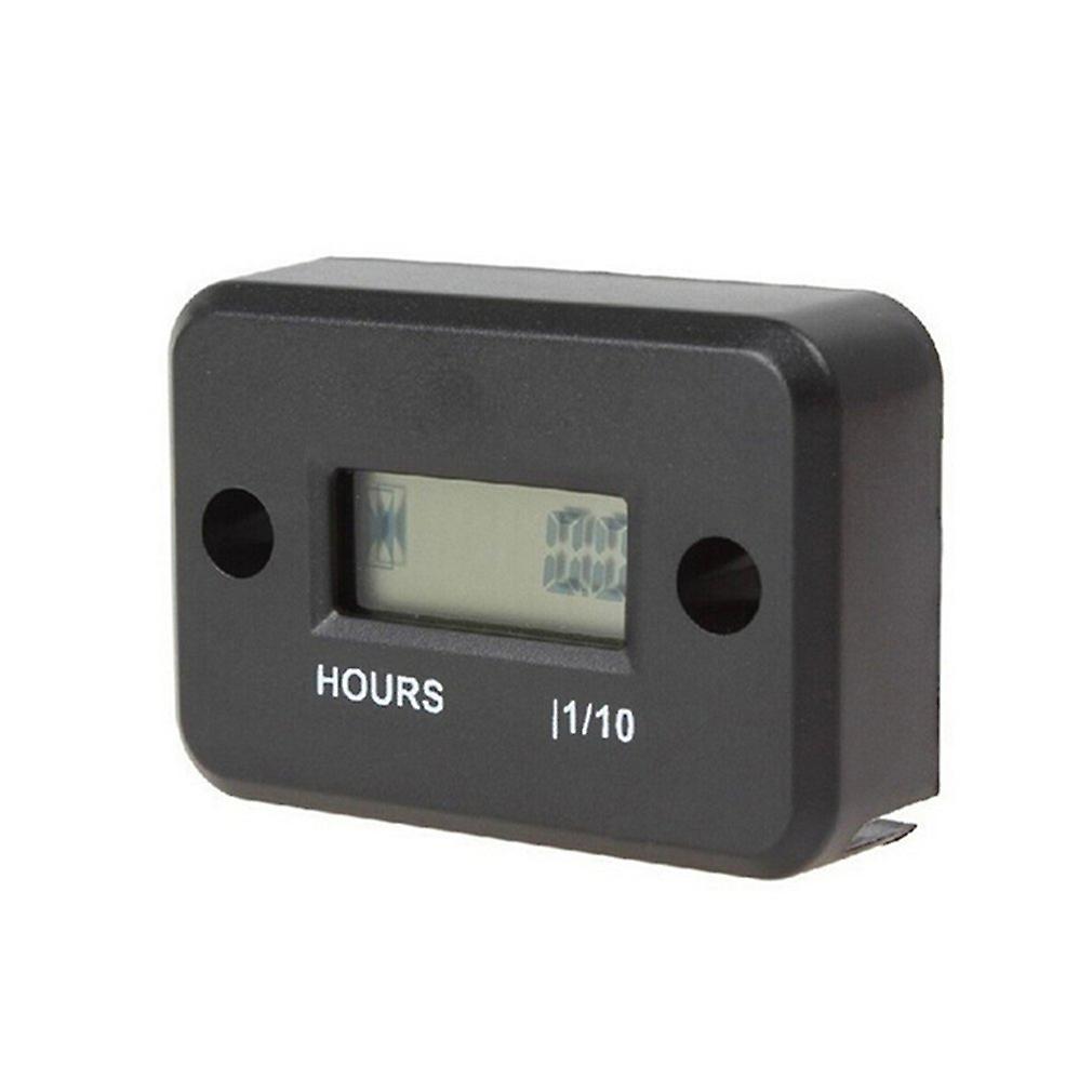 Motorcycle Hour Meter with Battery Clock with Induction LCD Display Digital Moto Jet Ski Timer Battery Digital Working Meter~31988