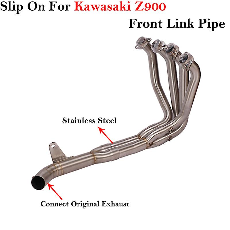 Full System Motorcycle Exhaust Escape For Kawasaki Z900 2017 - 2020 Ninja 900 Modify Connect Front Mid Link Pipe Without Muffler