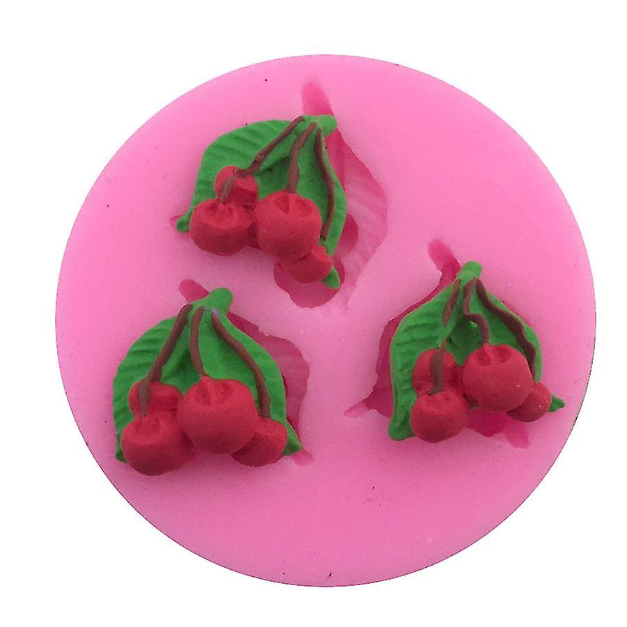 3-hole Cherry Berry Shape Silicone Mold