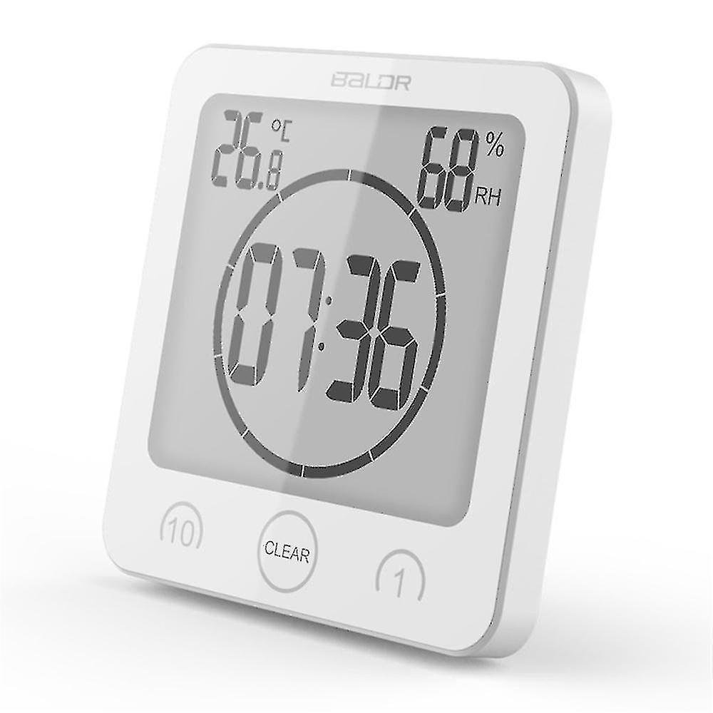 Digital Bathroom Clock, LCD Digital Bathroom with Alarm Clock Waterproof