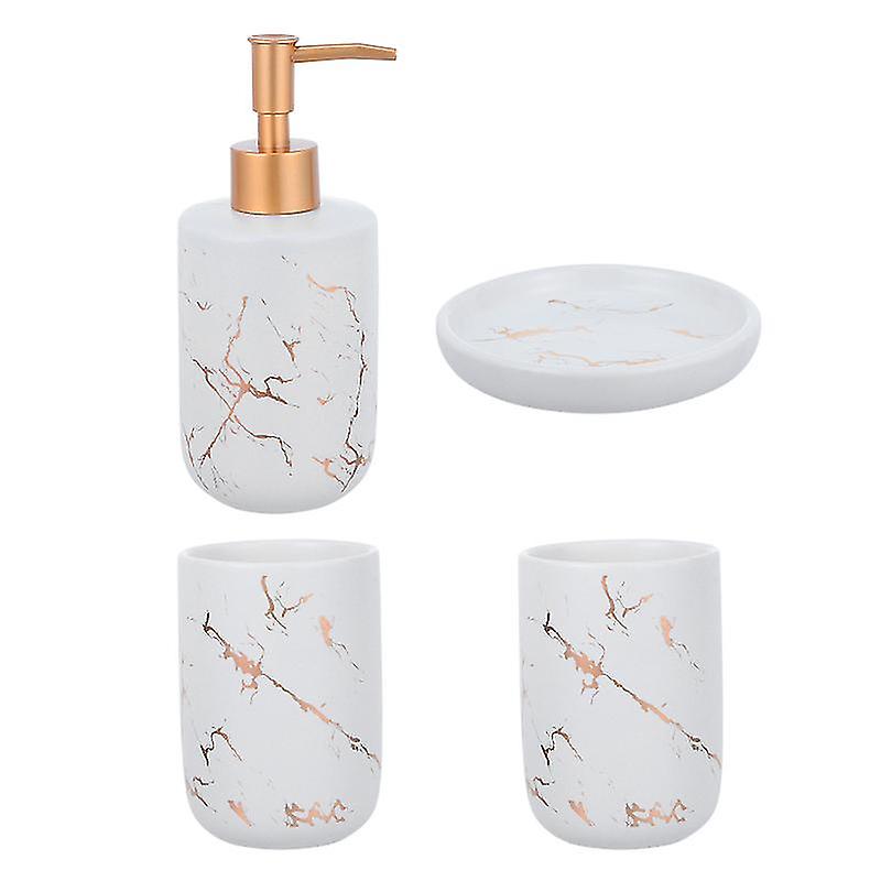 4pcs Ceramic Bathroom Accessory Set