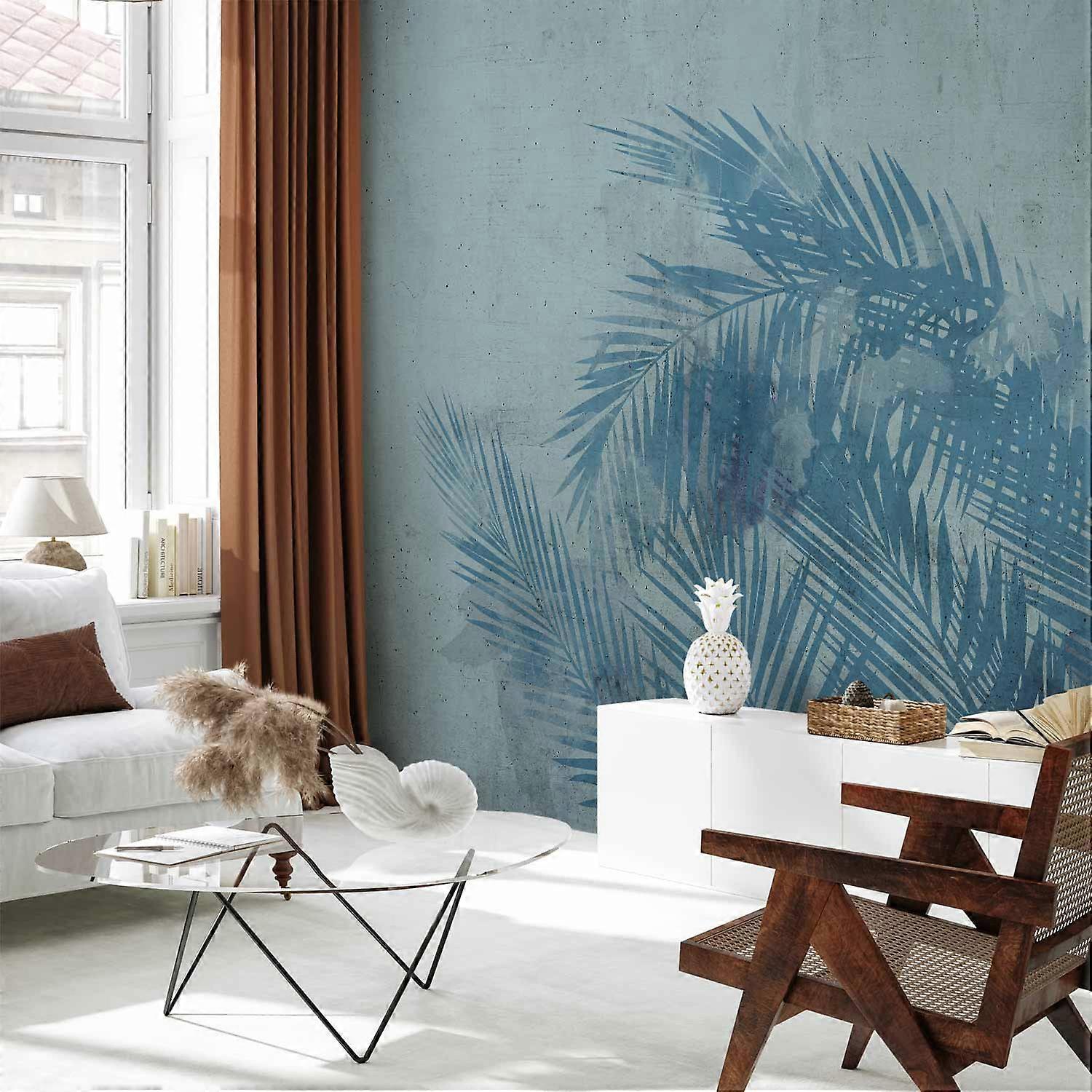 Self-adhesive Wall Mural - Palm Trees in Blue