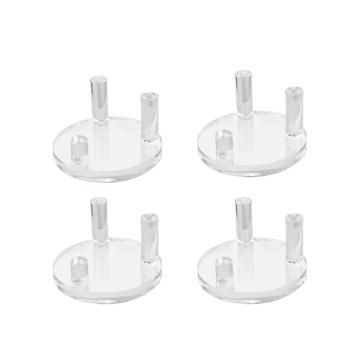 4 Packs 1.9Inch Rock Display Stand, Three- Square Acrylic Display Stands for , Minerals Slab, Cryst