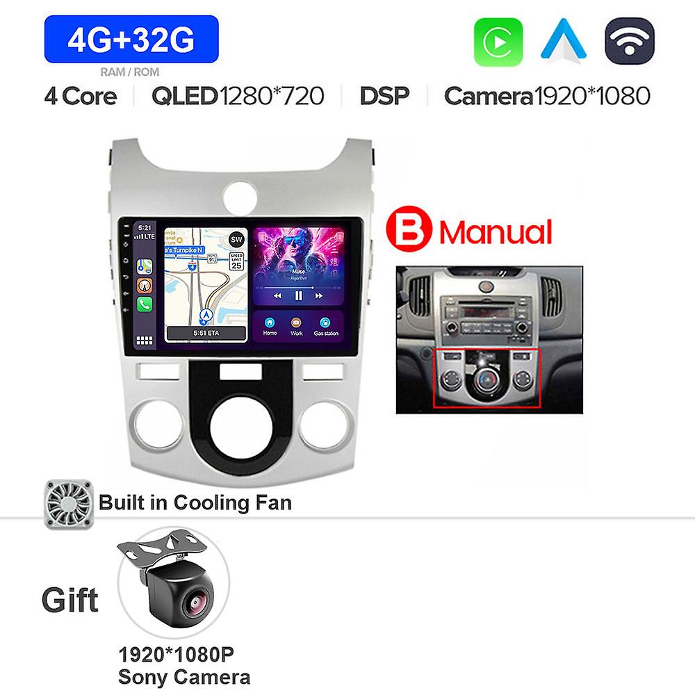 Car Radio Android 13 Multimedia Video Player For Kia Forte Cerato 2008-2013 Autoradio Gps Navigation Carplay 9" Screen Head Unit