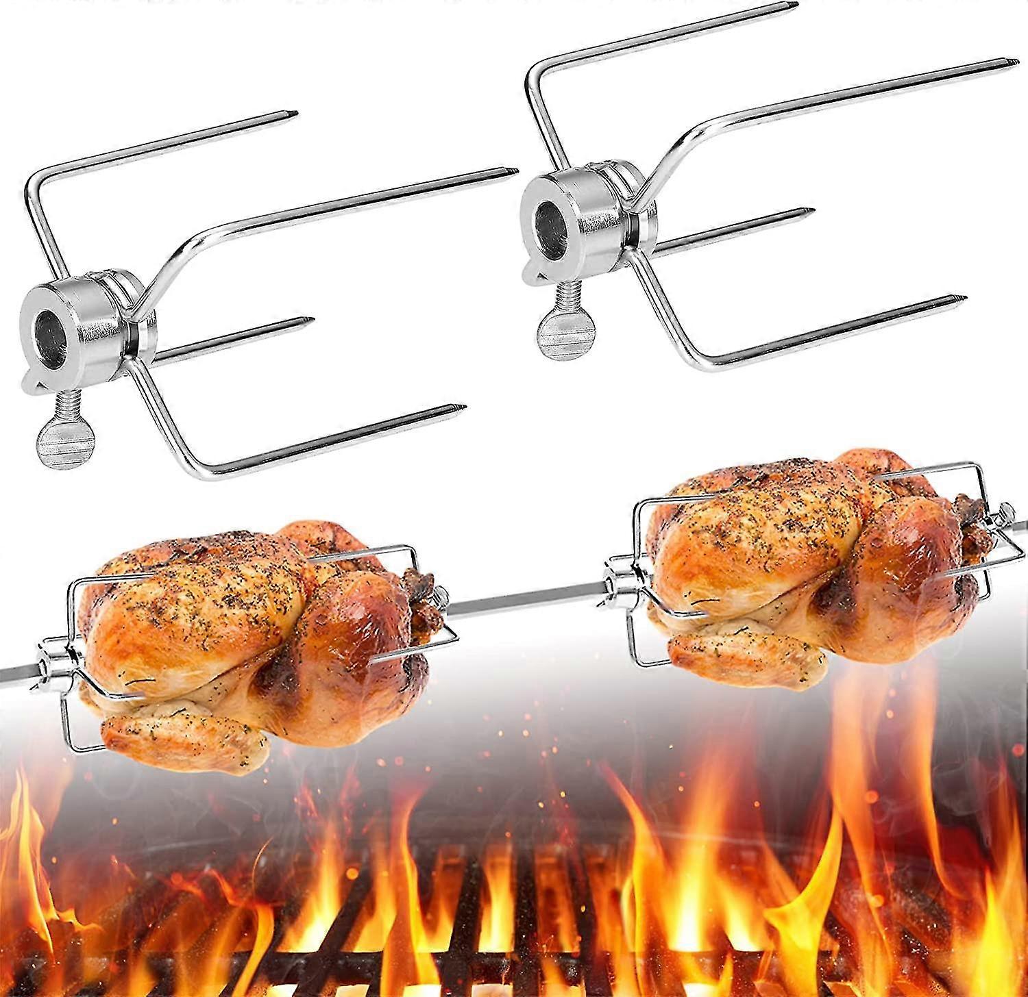 Ανοξείδωτο bbq πιρούνια μπάρμπεκιου αξεσουάρ κάρβουνο σχάρα για κρέας Rotisserie