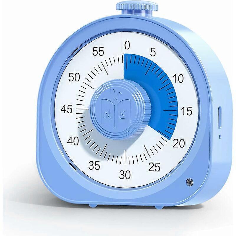 Rechargeable Timer 60 Minutes Visual Timer Tabletop Countdown Clock for Kids and Adults, Kitchen Timer Cooking Timer Productivity, Time Management Too