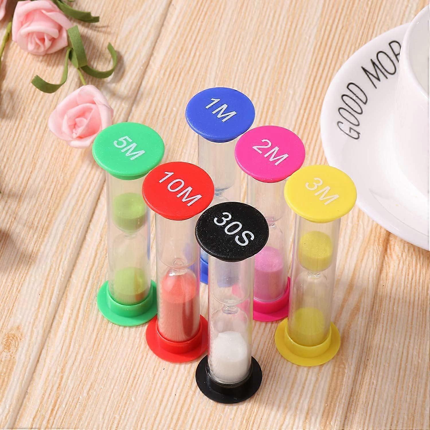 Lot de 6 sabliers  30 sec, 1 min, 2 min, 3 min, 5 min, 10 min  sablier, minuterie