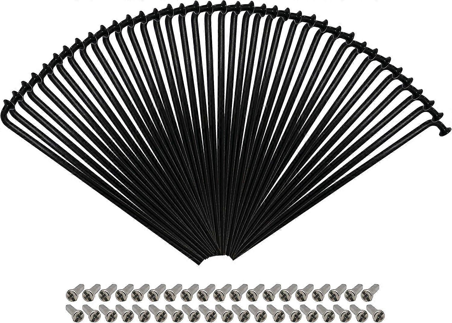 38x Bike Spokes with 38x Nipples - 264 mm - Diameter 2 mm - Stainless Steel Bike Spokes - Black