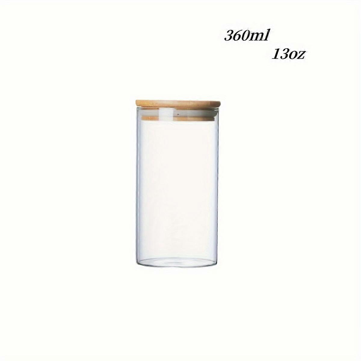 1/2/4/8/10pcs, Glass Jars With Airtight Lids, Candy Jars, Food Storage Containers With Bamboo Lids, Clear Jars, For Tea, Coffee, Spice, Candy, Kitchen