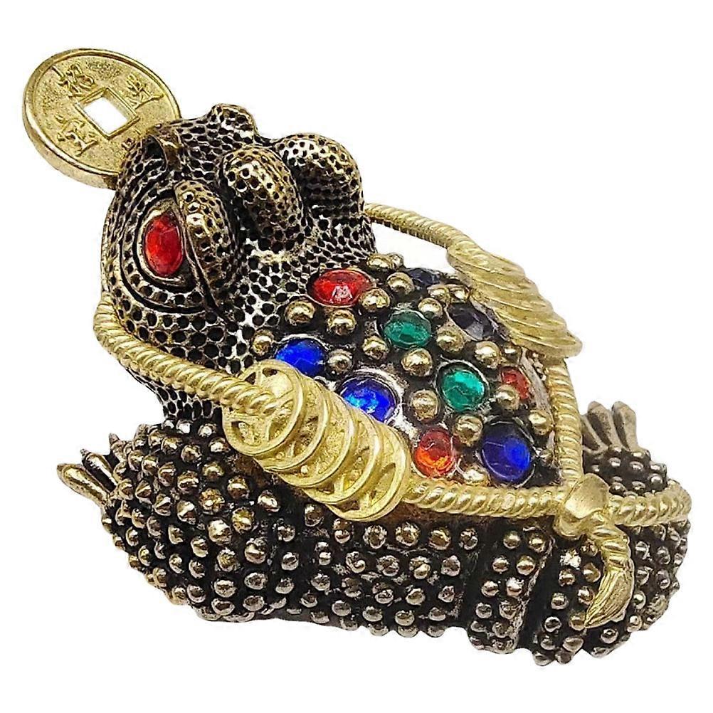 Brass Craft Toad Figurine Exquisite Toad Figurine Small Brass Toad Decoration