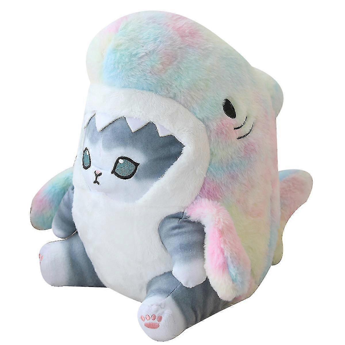 Drăguț Shark Cat Plush Doll Fried Creveți Cat umplute animale de pluș jucărie