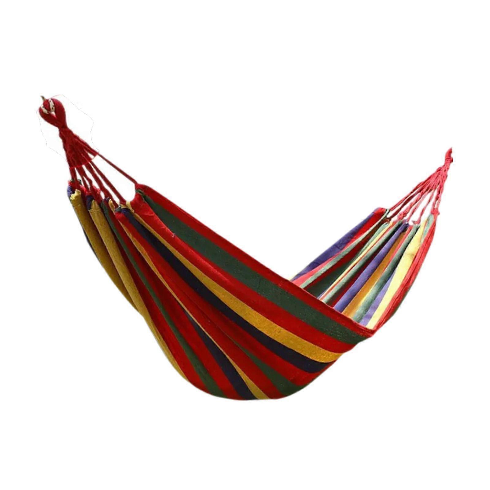 Canvas Hammock 440lbs Weight Capacity Hammock Swing for Camping Party Hiking Red