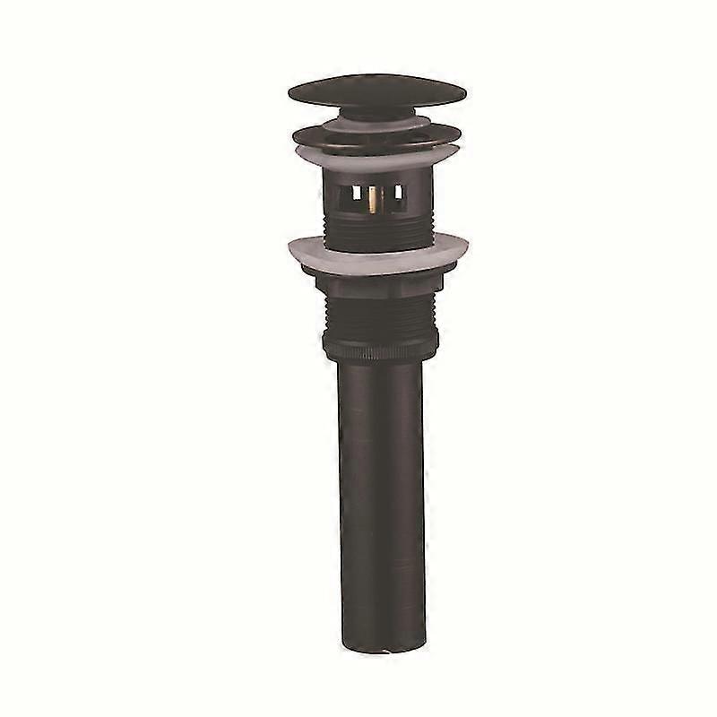 Convenient Retro Pop Up Lavatory Drain Stopper Click Drain No Overflow Universal Brass Matte Black Sink Valve Sink Siphon No Overflow Hole Polished -