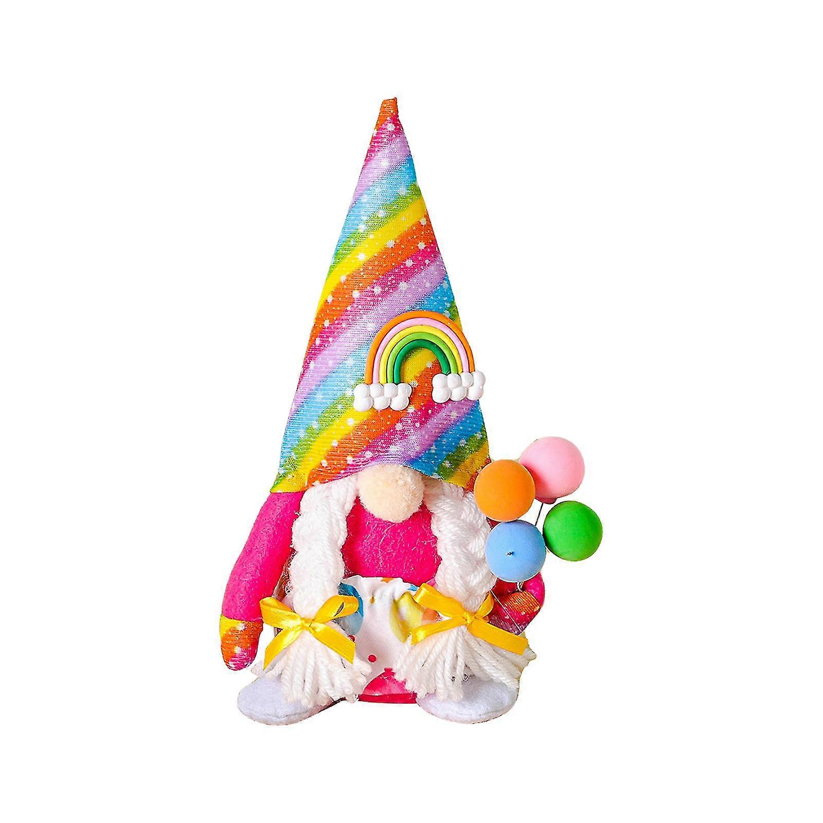 Gnome Decorations Rainbow Plush Home Gnomes Elf Decor