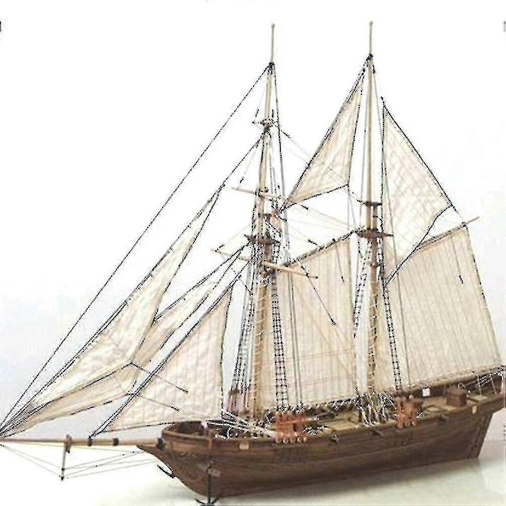 1 Set Assembling Building Kits Ship Model Wooden Sailboat Toys Sailing Model Assembled Wooden Kit Wood Crafts