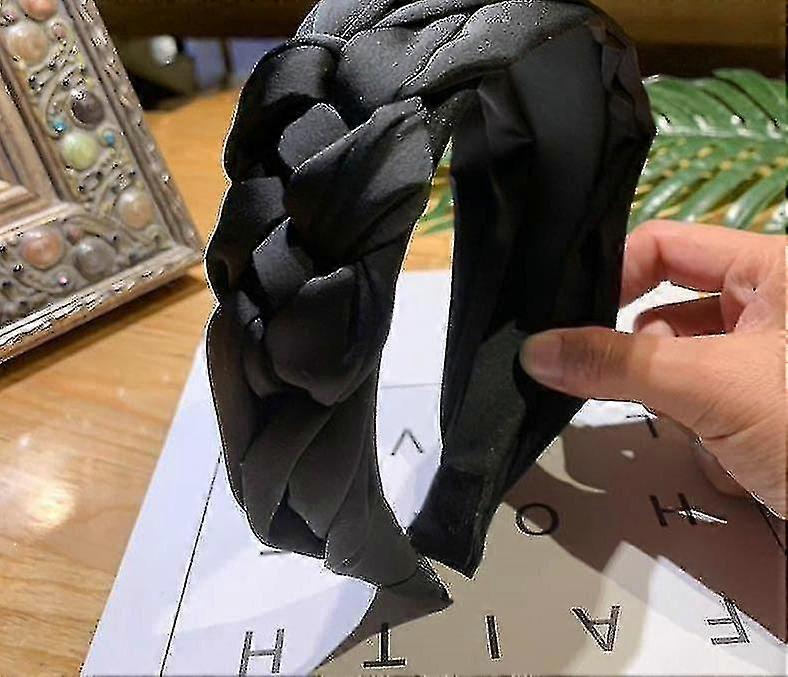 Faixa de cabeça larga com nó superior, faixa de cabeça de tecido