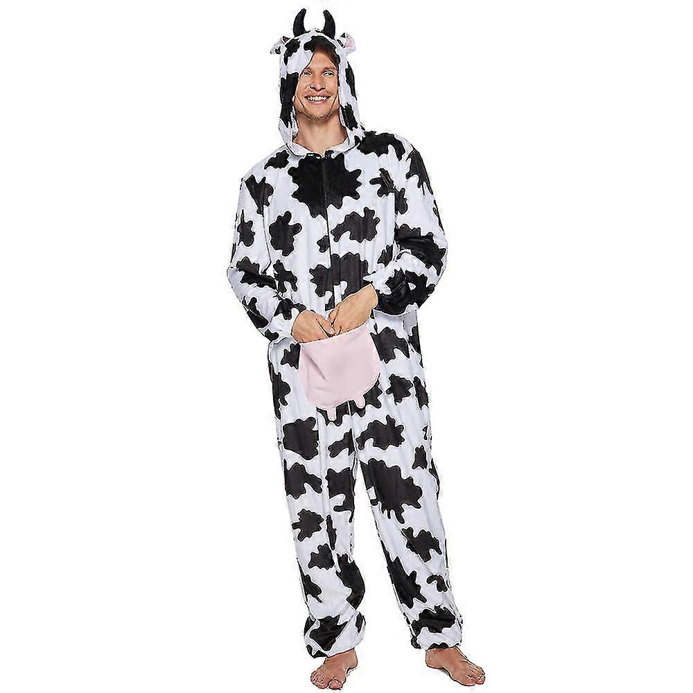 Halloween-Kuh-Plüsch-Pyjama für Erwachsene