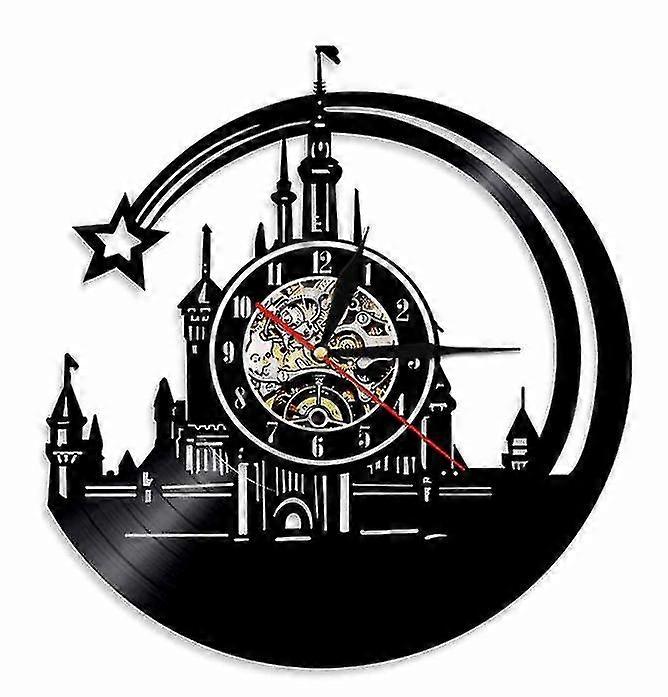 Disney Record Wall Clock, Retro Home Decoration Wall Clock