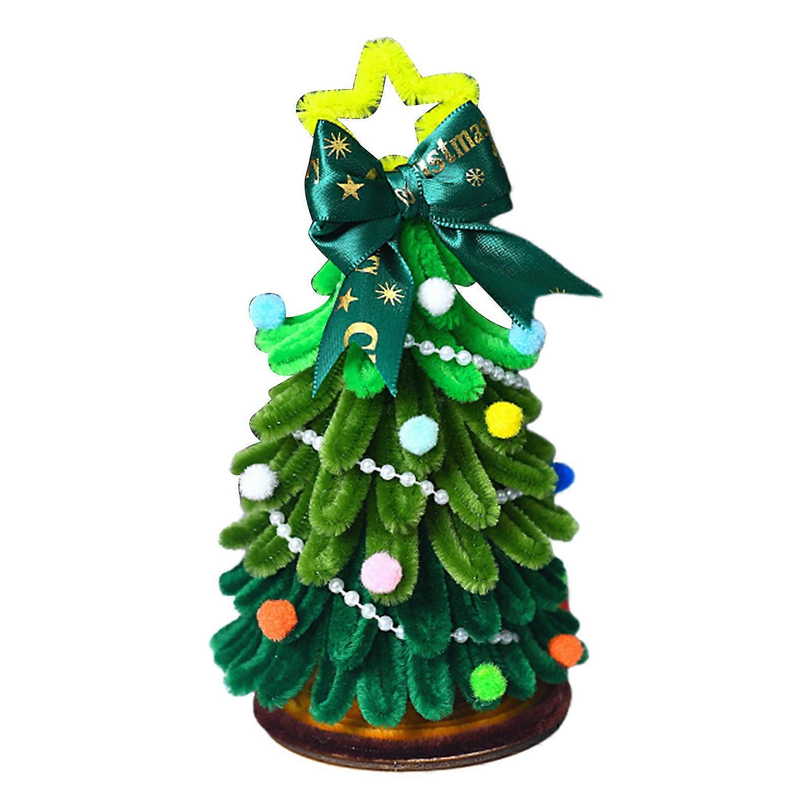 DIY Twist Stick Christmas Tree Mini DIY Tree Kit Twisted Xmas Tree Ornaments Table Top Figurine for Home Party Wedding Decor Qinghai