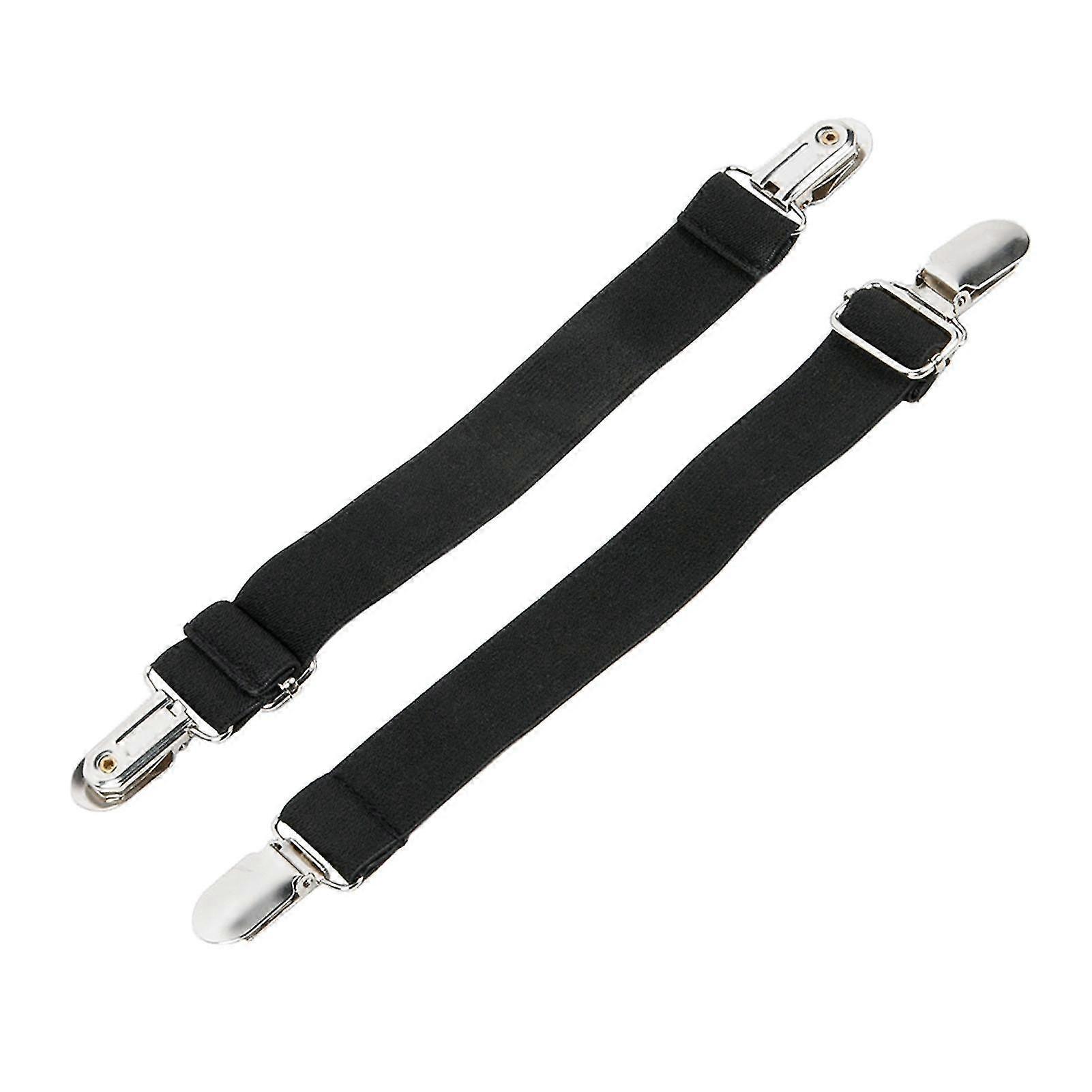 Motorcycle Pant Leg Clamps Adjustable Boot Straps Clips Pant Stirrups Elastic Leg Straps for