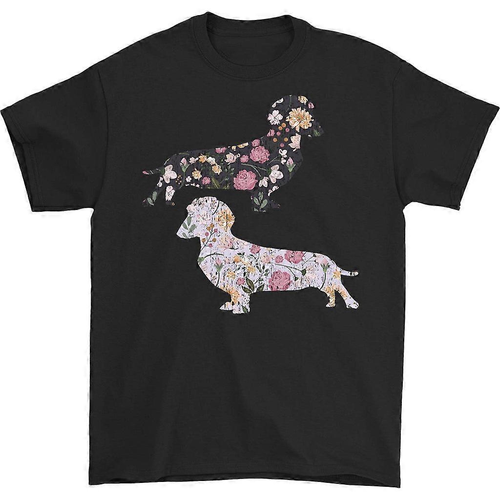 Floral Dachshund T-shirt