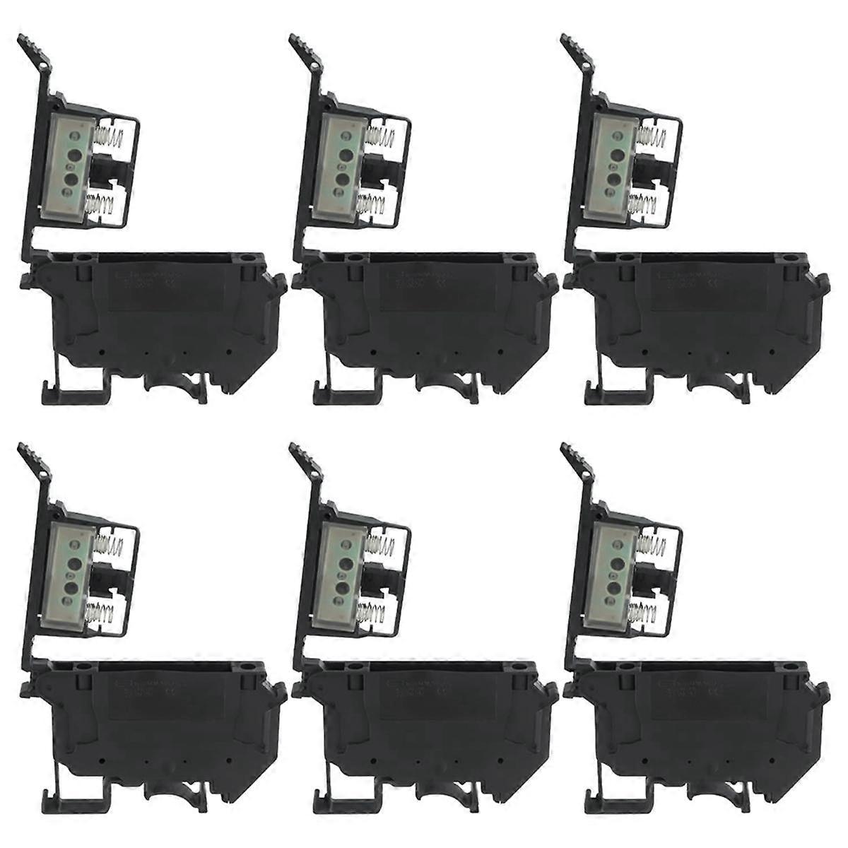 UK5- UK5RD with LED DIN Rail Fuse Terminal Base Disconnect Terminal Block Screw Clip (Pack of 6Pcs