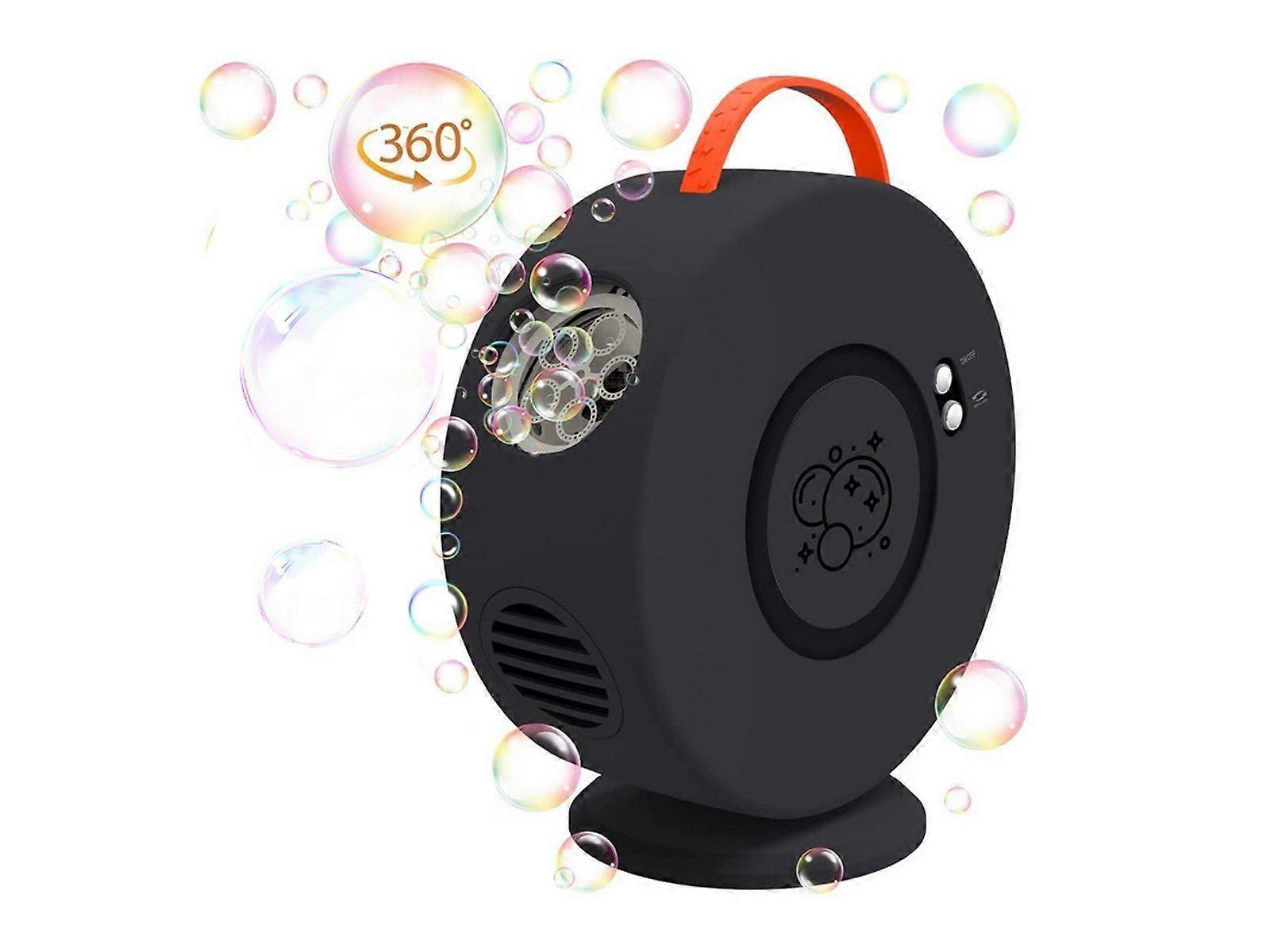 Portable Bubble Machine Electric Bubble Maker Bubble Blower Outdoor Toy - Black