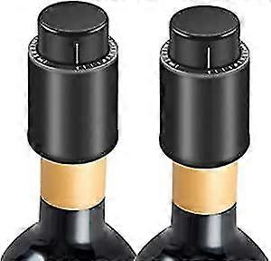 2 Vacuum Wine Stoppers With Date Display, Reusable Wine Stoppers