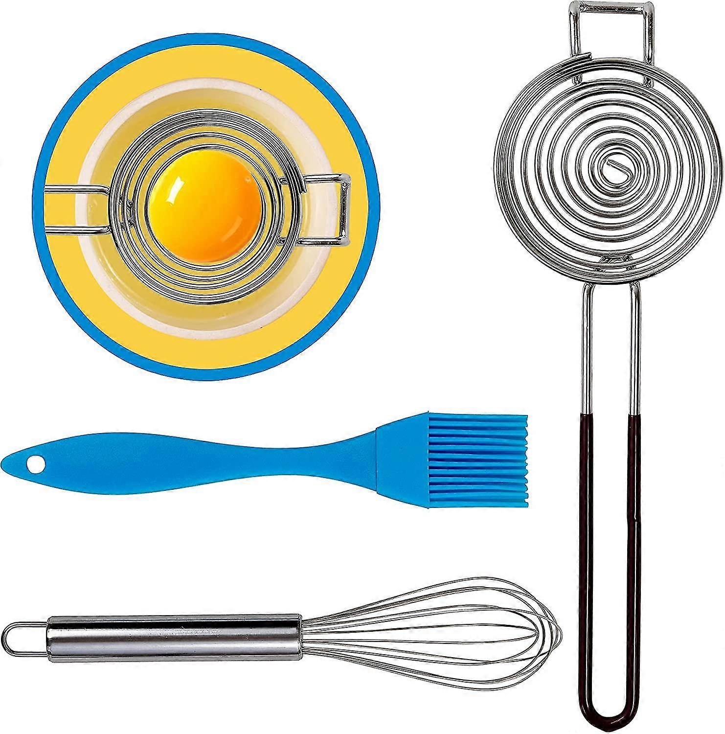 Yolk-it [ 3 Pack ] Egg Separator Tool W/bonus Mini Whisk And Silicone Pastry Brush For Baking | Egg Yolk Separator | Egg White Separator | Egg Yolk Re